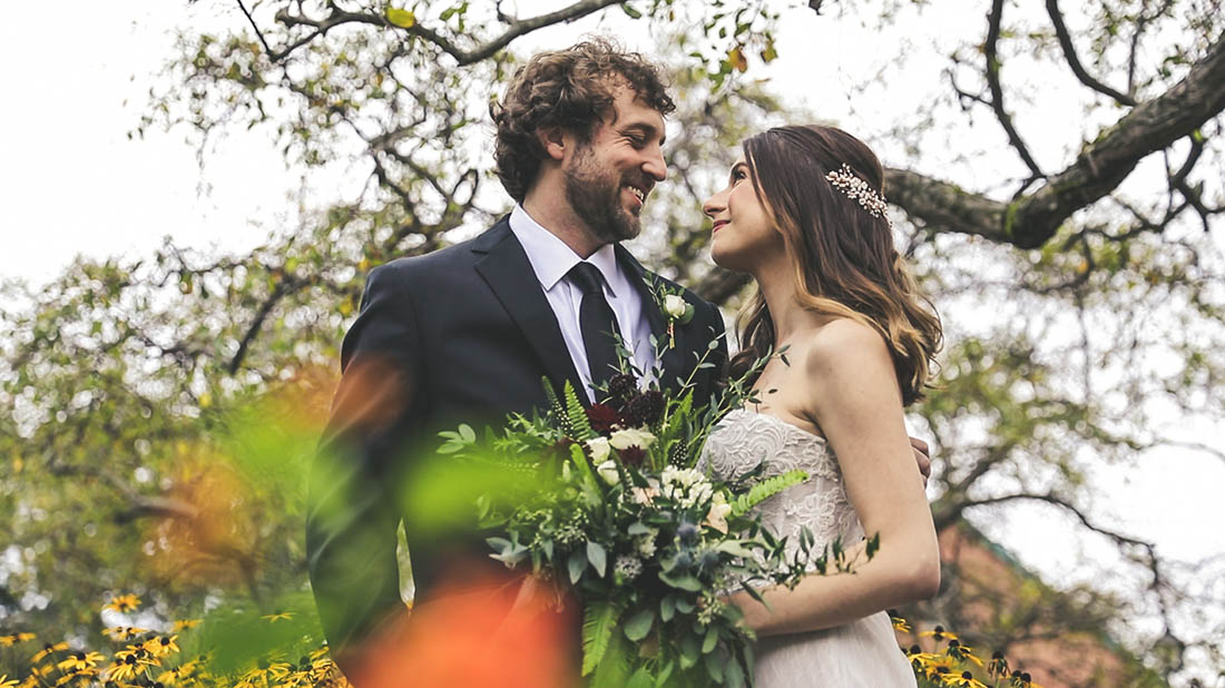 fotografia de casamento noivos natureza