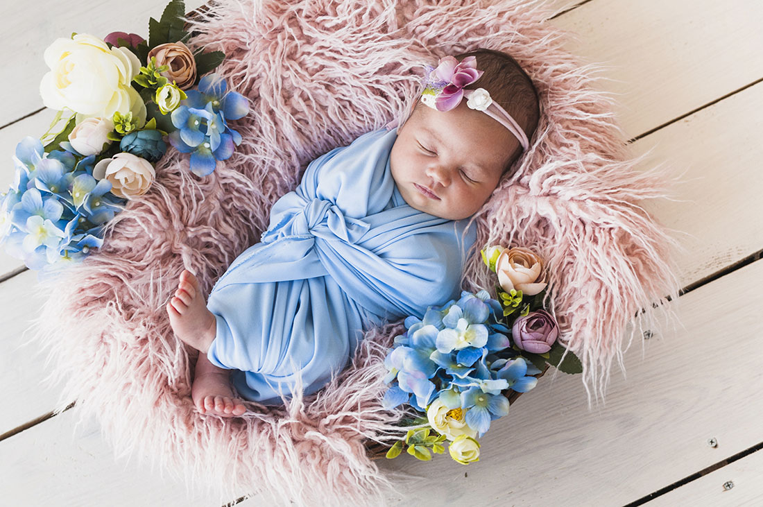 melhores fotos newborn cesto rosa