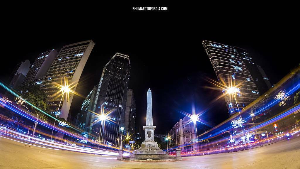 Fotos de Paisagens Praca Sete noite em BH Longa Exposicao Charles Torres