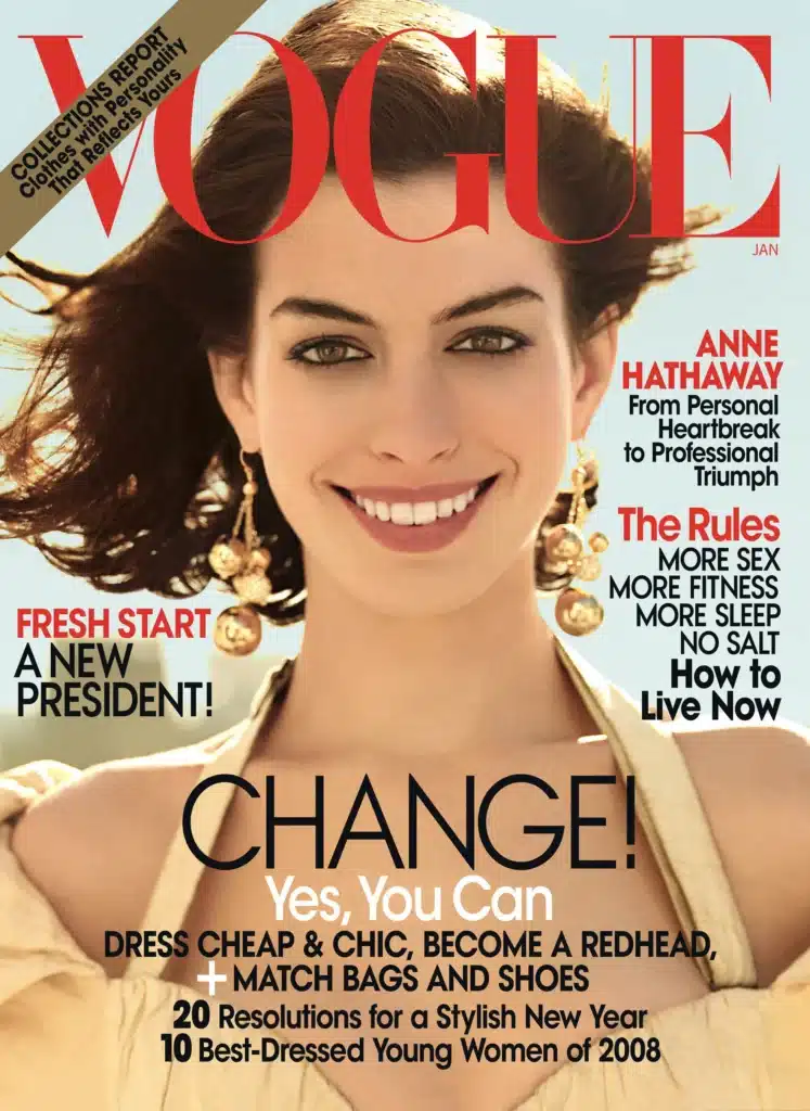 Fotos de Anne Hathaway por Annie Leibovitz para a Vogue