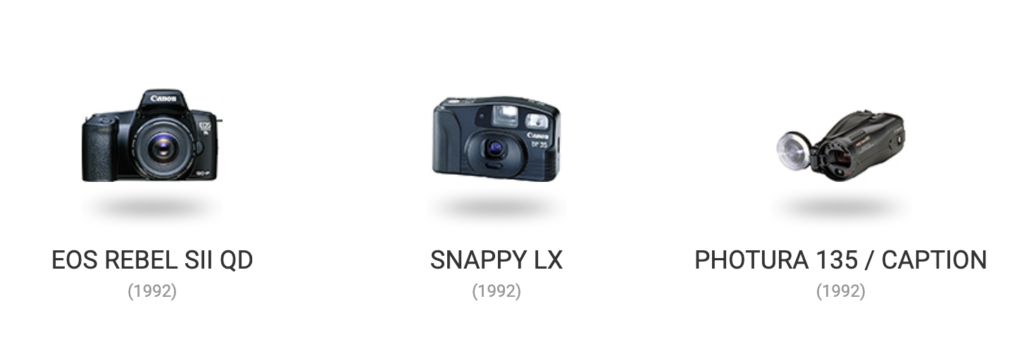 Linha do Tempo das Câmeras Canon