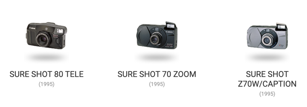 Linha do Tempo das Câmeras Canon