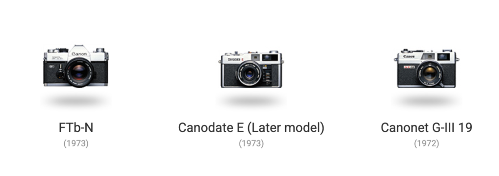 Linha do Tempo das Câmeras Canon