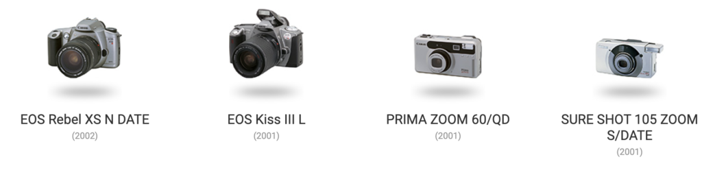 Linha do Tempo das Câmeras Canon